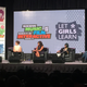 Michelle Obama, center, with (from left) Queen Latifah, Sophia Bush, Missy Elliott, and Diane Warren at the Let Girls Learn keynote.